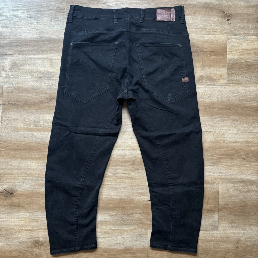 G Star Raw Jeans Men 28x32 Black Type C 3D Loose Distress Grunge Bow‎ Fits 33x24 - Picture 3 of 9